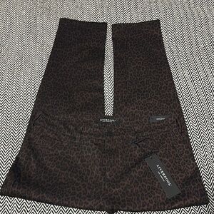Liverpool Cheetah Print Ponte Pants - Black/Brown - Size 12/31 Petite - NWT